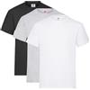 Fruit of the Loom - T-shirt da uomo, confezione da 3, Bianco/grigio/nero, S
