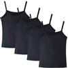 Lohhbve 4 Pack Bambini Classic Solid Camisole Undershirt per 2-10 Anni Ragazze del Bambino Cotone Racerback Tank Top Multipack