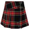 Tartanista - Mini Kilt a Quadri 42cm (16.5") - Tartan Plaid Nero - EU46 UK18