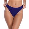 NLAND Slip da Bikini Perizoma Donna Sexy Nuoto Costume da Bagno Tanga Brasiliano Bikini Bottom Vita Bassa Spiaggia (Marina,M)