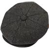 ZRWASKA® Cappellini piatti da uomo UK 8 pannelli Peaky Flat Baker Boy Cappelli in lana - Gatsby Tweed Tessuto di lana stile Newsboy Donna Baker 1920s Cappello piatto da uomo tinta unita a spina di