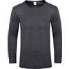 ITRAT® Maglia intima termica da uomo a maniche lunghe, maglietta termica calda, strato di base per l'inverno, taglia S-XXL, Grigio, L