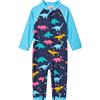 weVSwe Costume da Bagno per Bambini UPF 50+ Rash Guard a Maniche Lunghe con Cerniera sul Cavallo