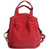 Sumleno Zaino piccolo in tela per donna, stile vintage e bohémien, borsa da viaggio per esterni, zaino casual, stile grunge, hippie, Y2K, Rosso, Taglia unica, Zaini Daypack