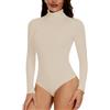 Joyshaper Donna Body a Collo Alto Maniche Lunghe Bodysuit Casual Elegante Bluse Camicie Maglietta Intima
