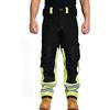 Sam Caan® Hi Vis - Pantaloni da lavoro da uomo Softshell ad alta visibilità, riflettenti, resistenti all'acqua, resistenti alla pioggia, antivento, sicurezza sul posto, abbigliamento da lavoro,