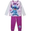 Disney Stitch - Pigiama da bambina, 2 pezzi, con scritta Love You