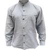 SHOPOHOLIC FASHION Shopoholic Camicia da Nonno a Righe alla Moda per Uomo, Vestiti Hippie con Colletto a Fascia in Cotone Lavorato a Mano, L. Blu, 2XL