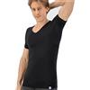Fibershirts® Anti Sudore Shirt - Maglietta Anti-Macchia - Canottiera Anti Sudore - con ArmPads PRO & Trattamento Argento - Uomo - Scollo a V