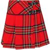 Tartanista - Kilt Royal Stewart Fascette in Pelle 42cm (16.5")-Rosso - EU36 UK8