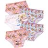 Disney Principessa Belle, Cinderella & Aurora - Confezione da 5 Slip Hipster da Bambina - 100% Cotone - 6-7 Anni: 122cm