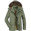 FTCayanz Uomo Giacca Invernale Giubbotto Parka Caldo con Cappuccio Casual Giacche