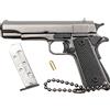 Zhongren 1911 Mini pistola tattica portachiavi 1: 3 in metallo a forma di pistola portachiavi con parti mobili Realistico pistola modello di pistola collezione ciondolo Charm per uomo Gift (pistola-nero)