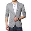 Nemopter Blazer Uomo Giacca Casual Elegante Slim Fit Un Pulsante Costume, Grigio, M