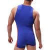 SPNSSTCR Body da uomo per sport, palestra, atletica, tifosi intimi, boxer, wrestling, canottiere, tute, Blu, XL
