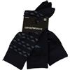 EMPORIO ARMANI Calze uomo 3 paia di calze corte calzini cotone articolo 302402 4F292, 70435 Marine/Marine/Marine, 39