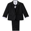 Lito Angels Children's Apparel Lito Angels Completo Elegante per Bambino, Nero, 2-3 Anni 92 98