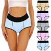 Senllori Mutande Donna Vita Alta Slip Cotone Mutantina Elastiche Pantaloncini Post Parto Pacco da 5 Taglia XL