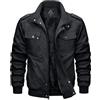 MAGCOMSEN Giacca invernale da uomo in pile caldo giacca bomber militare da lavoro casual giacca a vento cappotto con tasche multiple