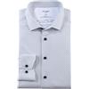 OLYMP Camicia da uomo a maniche lunghe Luxor 24/Seven, stampa rotante su y/d Dobby, 24/7, Luxor Modern Fit, 22 Modern Kent