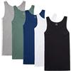 NUOZA Canottiera Uomo 5 Pezzi 100% Cotone Maglia Intima Senza Maniche