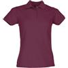 Fruit of the Loom, polo da donna a maniche corte, 65% poliestere/35% cotone Burgundy Small