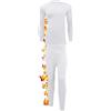 ZRWASKA® Set intimo termico da uomo, top e pantaloni, maglietta a maniche lunghe, gilet e pantaloni lunghi, caldi invernali, set di strato di base, taglie S-XXL, Bianco (Set), L
