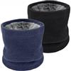 Lifwimner 2 Scaldacollo Invernali in Pile Infinito per Uomo Donna - Termico Lavorato a Maglia per Ciclismo, Motociclismo, Sci, Sport - Nero+Blu Navy, M