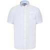 D555 James Basic Oxford - Camicia a maniche corte da uomo, taglie forti, 5 colori, da 2XL a 6XL, bianco, 6XL plus