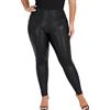 RIOJOY Leggins in Ecopelle da Donna Pantaloni in Pelle a Vita Alta Push Up Sexy Elastico Skinny Leggings Collant, Nero Opaco L