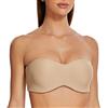 MELENECA Donna Minimizer Reggiseno Senza Spalline Invisibile con Ferretto Senza Imbottito Beige 7B