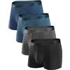 DAVID ARCHY Boxer da uomo in micro modal 60s, biancheria intima lusso setosa e liscia traspirante e antibatterica, boxer da uomo con tasca 3D da 35 mm, boxer multi-pack per uomo, XL