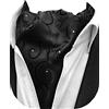 Beaface Cravatta da uomo Ascot Paisley floreale jacquard tessuto, Nero, Taglia unica