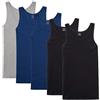 NUOZA Canottiera Uomo 5 Pezzi 100% Cotone Maglia Intima Senza Maniche