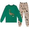 Cheerful Mario Pigiama Due Pezzi per Bambini e Ragazzi Manica Lunga Cotone Abbigliamento da Notte per Bimbo in Autunno Inverno Dino-D 6-7 Anni