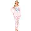 Disney Set Pigiama da Donna Lilo e Stitch Long Stitch e Angel Rosa PJ da Donna, rosa, 18-20