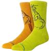 Stance The Grinch and Max Crew Socks - Calzini al polpaccio imbottiti, 1 paio, Verde, L