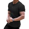 Muscle Cmdr Maglia Uomo Manica Corte,Maglia Termica Uomo Manica,Cotone Camicie Muscolari Slim Fit（Nero/2XL）