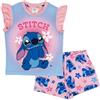 Disney Pigiama corto da bambina Lilo e Stitch con volant, rosa, 4-5 Years