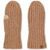 UGG Guanti da donna a coste spesse, Cammello, taglia unica