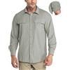 33,000ft, camicia sportiva da uomo, a maniche lunghe, traspirante, funzionale, a rapida asciugatura, per esterni, per primavera, estate, autunno, escursioni, pesca, 3XL