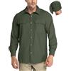 33,000ft, camicia sportiva da uomo a maniche lunghe, traspirante, funzionale, a rapida asciugatura, per esterni, per uomini, primavera, estate, autunno, escursionismo, pesca, camicie, XL
