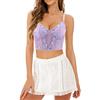 Naimo Camisole - Corsetto da donna in raso, con spalline sottili, senza maniche, con reggiseno push up