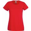 Fruit of the Loom SS050, maglietta da donna Red Small