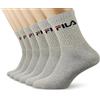 Fila Calze Sportive (Pacco da 9) Uomo (IT, Numero, 39, 42, Regular, Regular, Grigio 1)