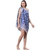 INDIAN CRAFT CASTLE, Pareo lungo e avvolgente da donna in 100% cotone, con stampa a blocchi di colore realizzati a mano, Blu e bianco., 73 x 44