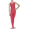 R&N FASHIONS - Tuta da ragazza in nylon lucido senza maniche con staffa, body completo, vestibilità comoda, perfetta per danza, balletto, ginnastica