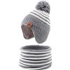 XIAOHAWANG Strisce Inverno Beanie Cappello Lavorato a Maglia Ragazzi Ragazze Toddler Bambini Caldo Bambino Classici Beanie Cappelli