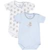 Chicco Set 2 Body Aperto Spalla a Manica Corta, Neonato
