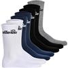 Ellesse Calzini sportivi unisex, 7 paia - Trego Sport Sock, Crew Socks, Tennis, polsini a coste, logo, mix, 40-42